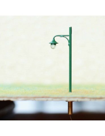 2 x HO scale model railroad street light LED lamppost station lamp 50mm #T0513BG